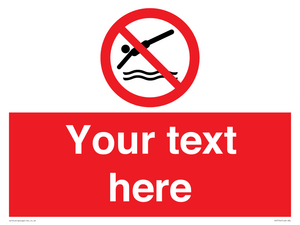 Custom prohibition no diving